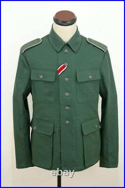 WWII German M43 heer summer HBT reed green field tunic L ONLY