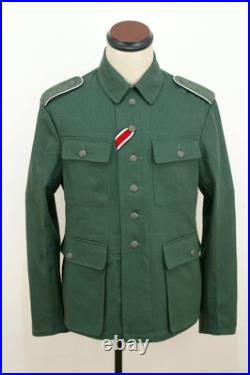 WWII German M43 heer summer HBT reed green field tunic S WWII German M43 heer summer HBT reed green field tunic S