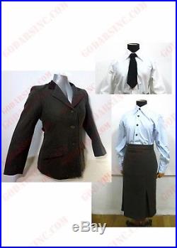 WWII German RAD Female Officer Service Dress (Jacket, Skirt, Shirt, Tie) S