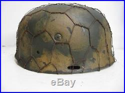 WWII German RARE M37 Fallschirmjager Chickenwire Normandy Paratrooper Helmet
