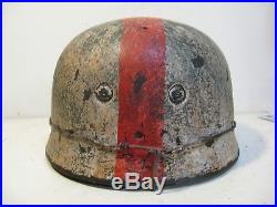 WWII German RARE M37 Fallschirmjager Medic Winter Normandy Paratrooper Helmet