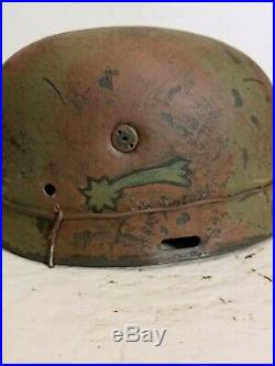 WWII German RARE M37 Fallschirmjager Normandy SturmRegiment Paratrooper Helmet