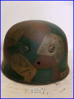 WWII German RARE M37 Fallschirmjager Sturm Rgt Splinter Paratrooper Helmet