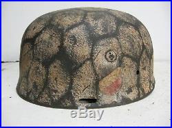 WWII German RARE M37 Fallschirmjager Turtle Shell Winter Paratrooper Helmet