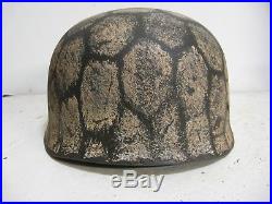 WWII German RARE M37 Fallschirmjager Turtle Shell Winter Paratrooper Helmet