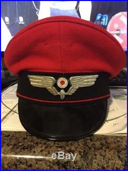 WWII German Reichsbahn railroad visor hat cap insignia rare