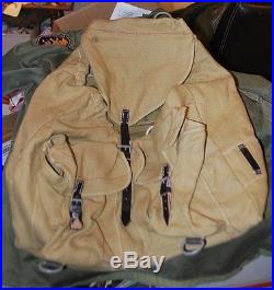 WWII German Reproduction Rucksack At the Front made Tan material