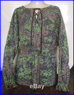 WWII German SS Oak Pattern Camo Pullover Lace Up Smock Repro XXL