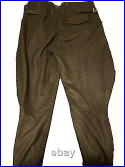 WWII German SS Uniform Visor Cap, M32 Officers Tunic, Breeches, And Brownshirt
