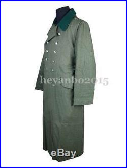 WWII German SS WH M36 Field Grey Wool Greatcoat Coat Overcoat XL