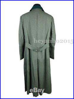 WWII German SS WH M36 Field Grey Wool Greatcoat Coat Overcoat XL