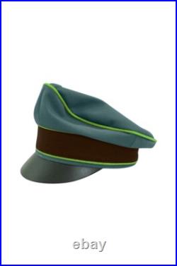 WWII German Schutzpolizei Protection Police Gabardine Crusher Visor Cap