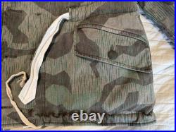 WWII German Splinter Winter Camo Parka Size L Mint Repro