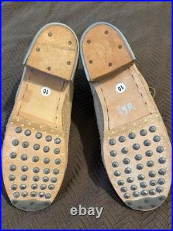 WWII German Style M37 M43 Hobnail Low Boots Leather Reenactment Shoes