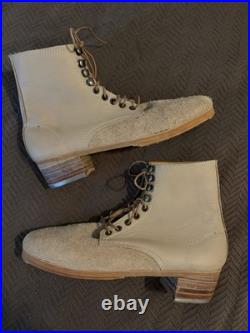 WWII German Style M37 M43 Hobnail Low Boots Leather Reenactment Shoes