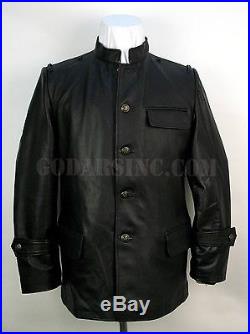 WWII German U-Boat Crew's Stand Collar Leather Jacket M