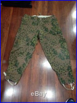 WWII German WH Elite Field pants M44 dot pea Camo camo trousers Size 42