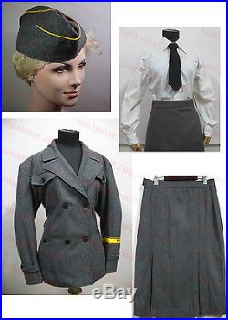 WWII German WH Helferin Female Uniform Sets (Jacket, Skirt, Shirt, Cap, Tie) M