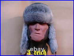 WWII German Wehrmacht Winter Rabbit fur Hat reproduction