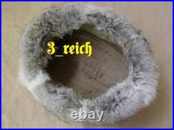 WWII German Wehrmacht Winter Rabbit fur Hat reproduction