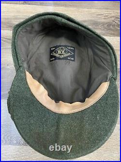 WWII German Wool Hat Feldmutzen Reproduction Professionally Weathered Size 59