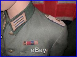WWII German army Medical officer Majors Uniform Tunic and Visor cap, Original