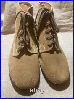 WWII German low boots, Schnurschuhe M37 ankle boots Size 9 NEW Rough out