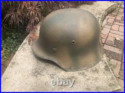 WWII German reproduction Stahlhelms M35, M40, M42. Camo Pattern Application