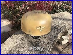 WWII German reproduction Stahlhelms M35, M40, M42. Camo Pattern Application