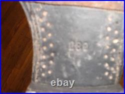 WWII German reproduction black leather marching boots US size 10 1/2 used