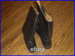 WWII German reproduction black leather marching boots US size 10 1/2 used WWII German reproduction black leather marching boots US size 10 1/2 used