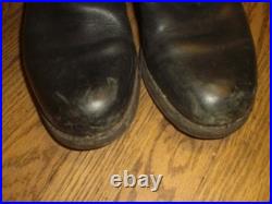 WWII German reproduction black leather marching boots US size 10 1/2 used