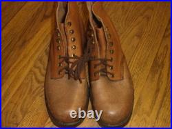 WWII German reproduction leather ankle boots US size 9 1/2