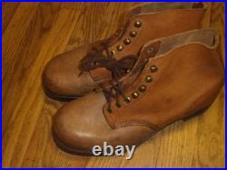 WWII German reproduction leather ankle boots US size 9 1/2