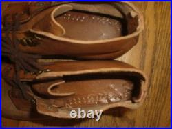 WWII German reproduction leather ankle boots US size 9 1/2