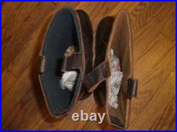 WWII German wood-soled felt-lined black leather winter boots size 10 1/2 WWII German wood-soled felt-lined black leather winter boots size 10 1/2