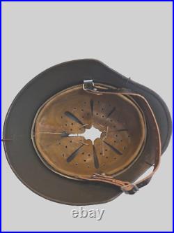 WWII M35 German Helmet with Souvenir US 84th Infantry emblem and battles