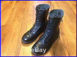 WWII Recent Production German Fallschirmjager Jump boots Black size 8. New