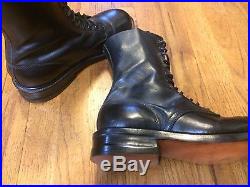 WWII Recent Production German Fallschirmjager Jump boots Black size 8. New