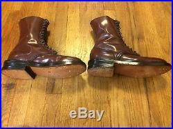 WWII Recent Production German Fallschirmjager Jump boots Brown size 8-new