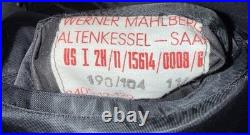 WWII Style German Naval Officer Wool Greatcoat Dressel Saar West Germany 45