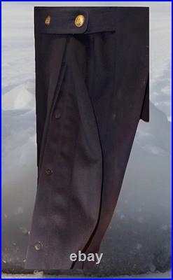 WWII Style German Naval Officer Wool Greatcoat Dressel Saar West Germany 45