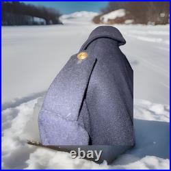 WWII Style German Naval Officer Wool Greatcoat Dressel Saar West Germany 45