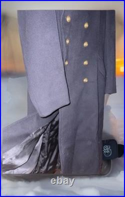 WWII Style German Naval Officer Wool Greatcoat Dressel Saar West Germany 45