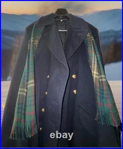 WWII Style German Naval Officer Wool Greatcoat Dressel Saar West Germany 45