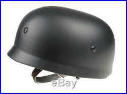 WWII WW2 GERMAN FALLSCHIRMJAGER M38 BLACK STEEL HELMET With Leather Liner