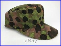 WWII Waffen-SS Original 3/4 Overprint Material Camouflage Cap
