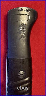 WWII era German K 98 Bayonet Scabbard and Leather frog