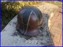 WWII reproduction German Normany camo Stahlhelms M35, M40, M42 custom orders