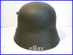 WWI German M16 painted and aged Freikorp Helmet with aged liner